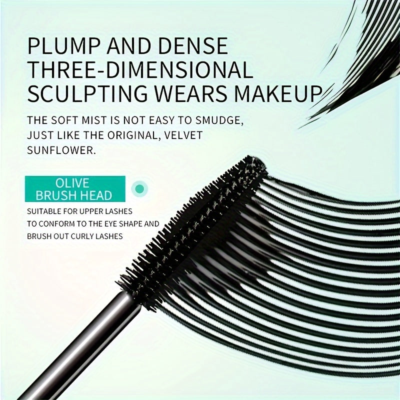 4D Thick, Curled, Long-Lasting Mascara - Set of 3 Premium Olive Brushes