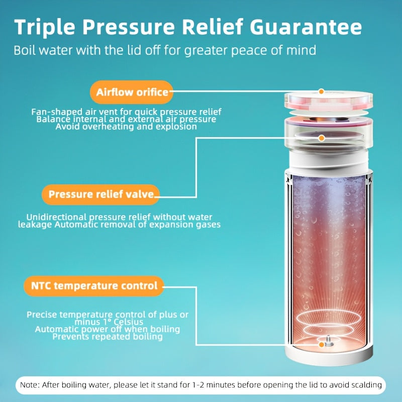 Ấm Đun Siêu Tốc Du Lịch 400ml - Đa Nhiệt An Toàn
