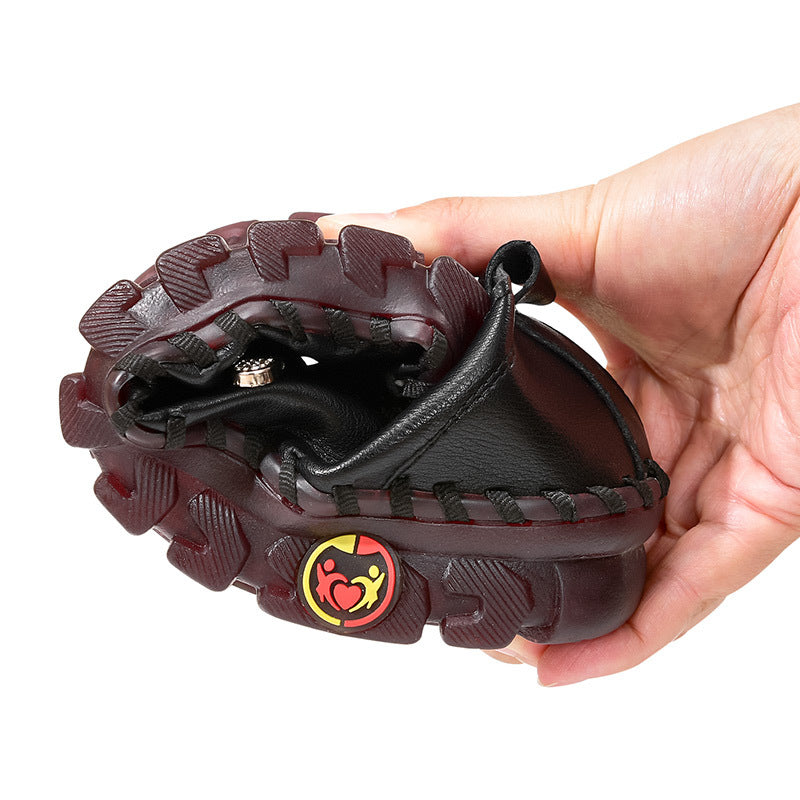 Giày Nữ Đế Êm Mũi Tròn Be Rượu Đỏ - Thoải Mái Mọi Mùa