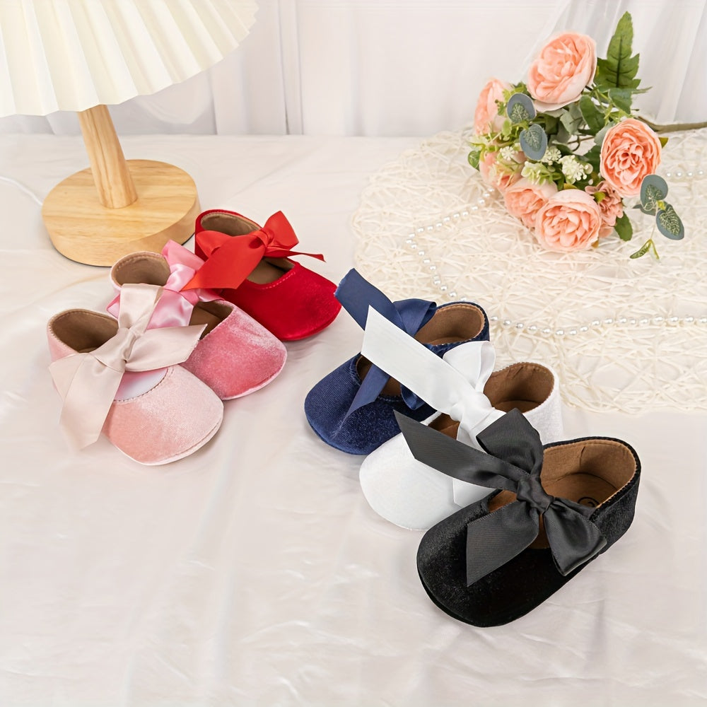 Girls' Princess Slippers - Soft, Cute Bow