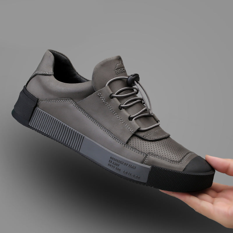 Elegant Men's Leather Shoes, Non-slip Sole, Soft