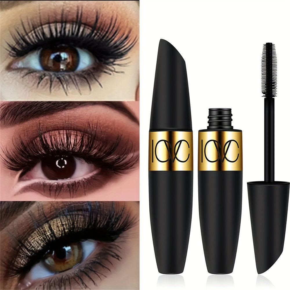 4D Waterproof Mascara - Long &amp; Curly Lashes, Dark Black