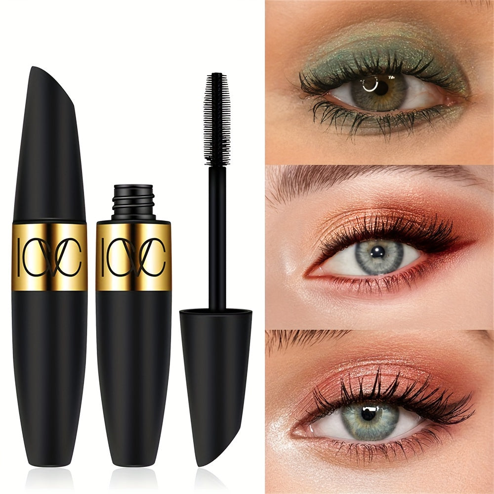 4D Waterproof Mascara - Long &amp; Curly Lashes, Dark Black