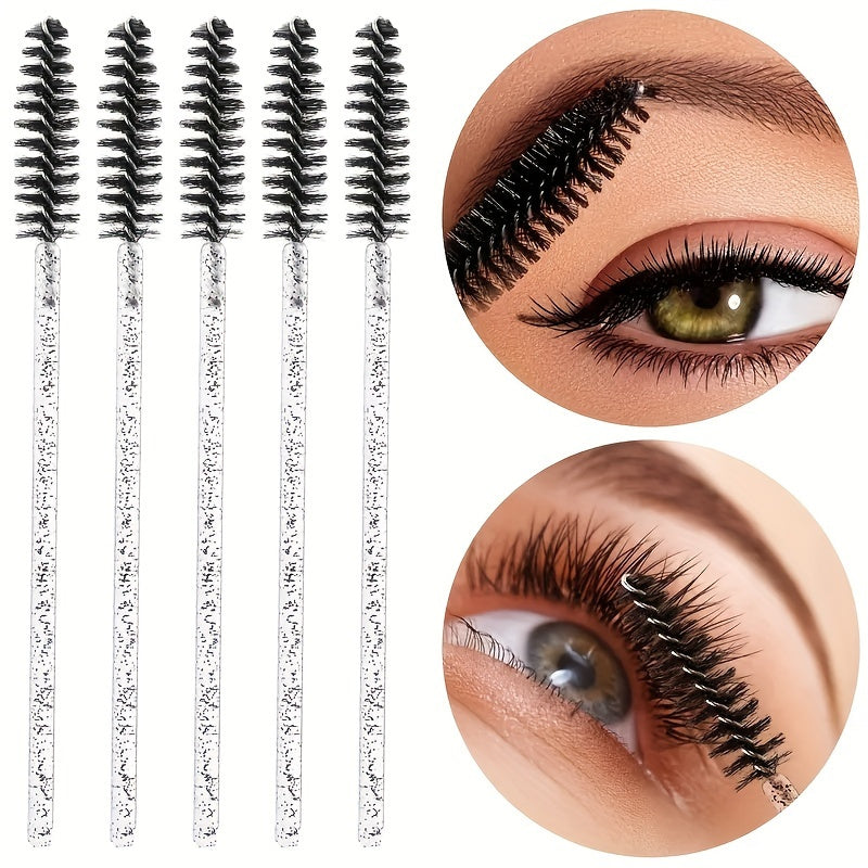 Set of 20 Multi-purpose Crystal Mascara Brushes for Convenient Eyelash Brushing