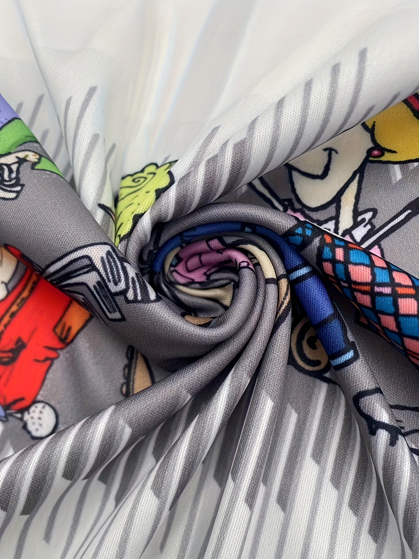 Women's Cartoon Striped Polo Shirt - Golf Streetwear