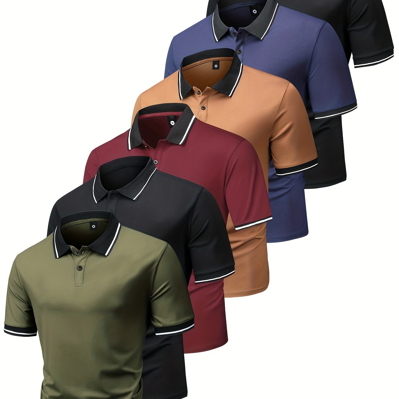 Set of 6 Men's Polo Shirts - Fashion, Sports &amp; Streetwear