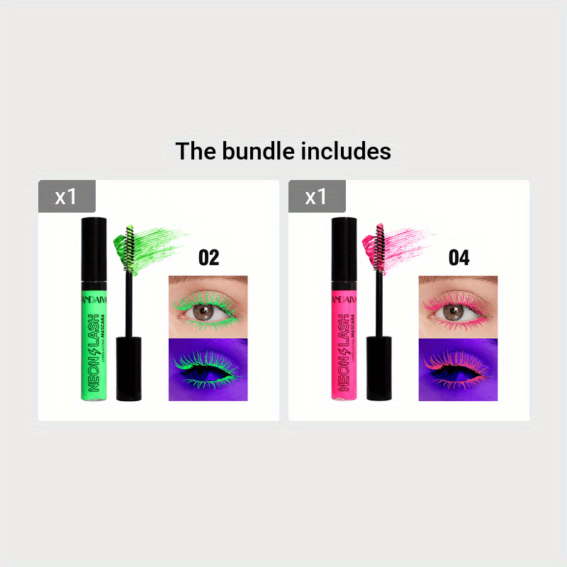 Mascara Neon 6 Màu UV Dạ Quang Chống Lem Lâu Trôi - Daisan Mart