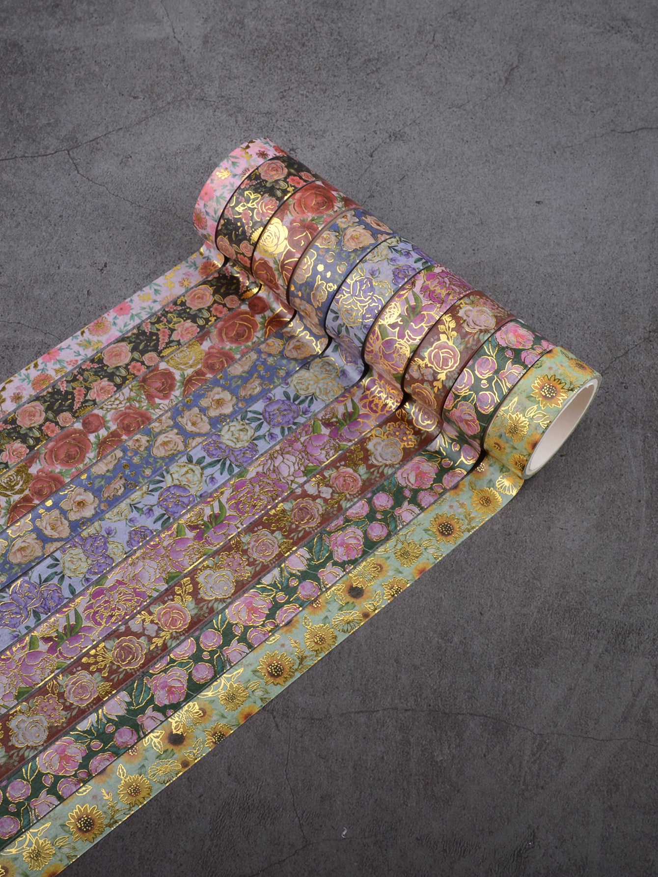 Băng keo Washi hoa 18 cuộn – Dán thủ công, trang trí - Daisan Mart