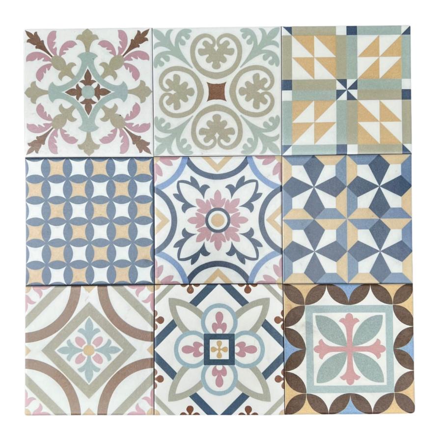 Chinese Cement Tiles, porcelain, size 200x200, DC22 (1 box/25 tiles/1m2)