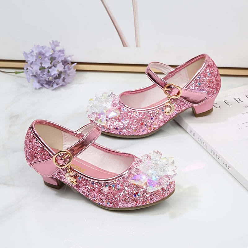 Elsa High Heels Sparkling Floral Feminine Party Shoes