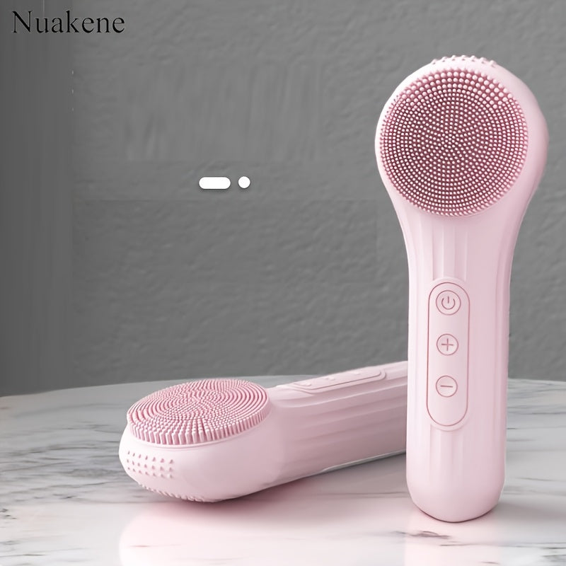 Nuakene 2in1 Magnetic Charging Facial Cleansing Brush, 5 Massage Modes