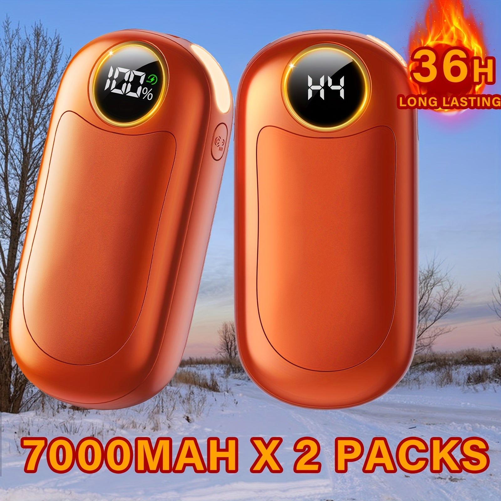 Pair of 36H Rechargeable Electronic Heating Bags, Convenient Gift