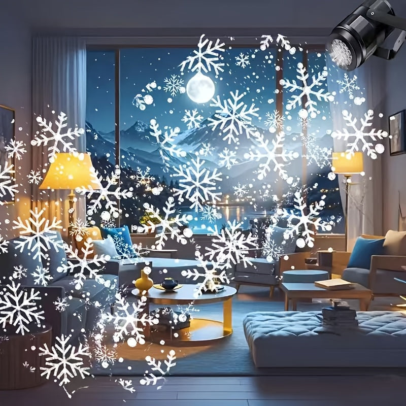 USB Rotating Snow LED Light - Create a Virtual Winter Space