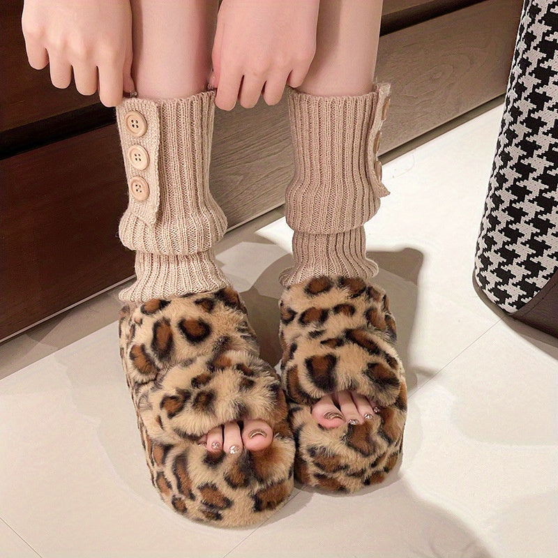 Dép Lông Báo Đế Cao Tăng Chiều Cao Thu Đông 2024