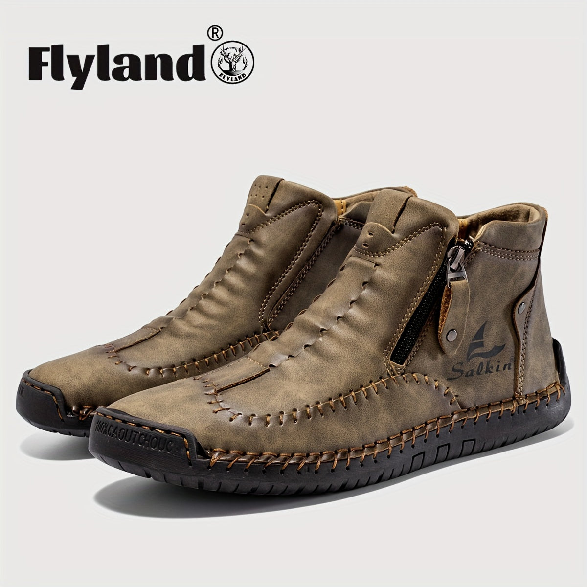 Giày Cổ Ngắn FLYLAND Nam Vintage Chống Trơn Trượt