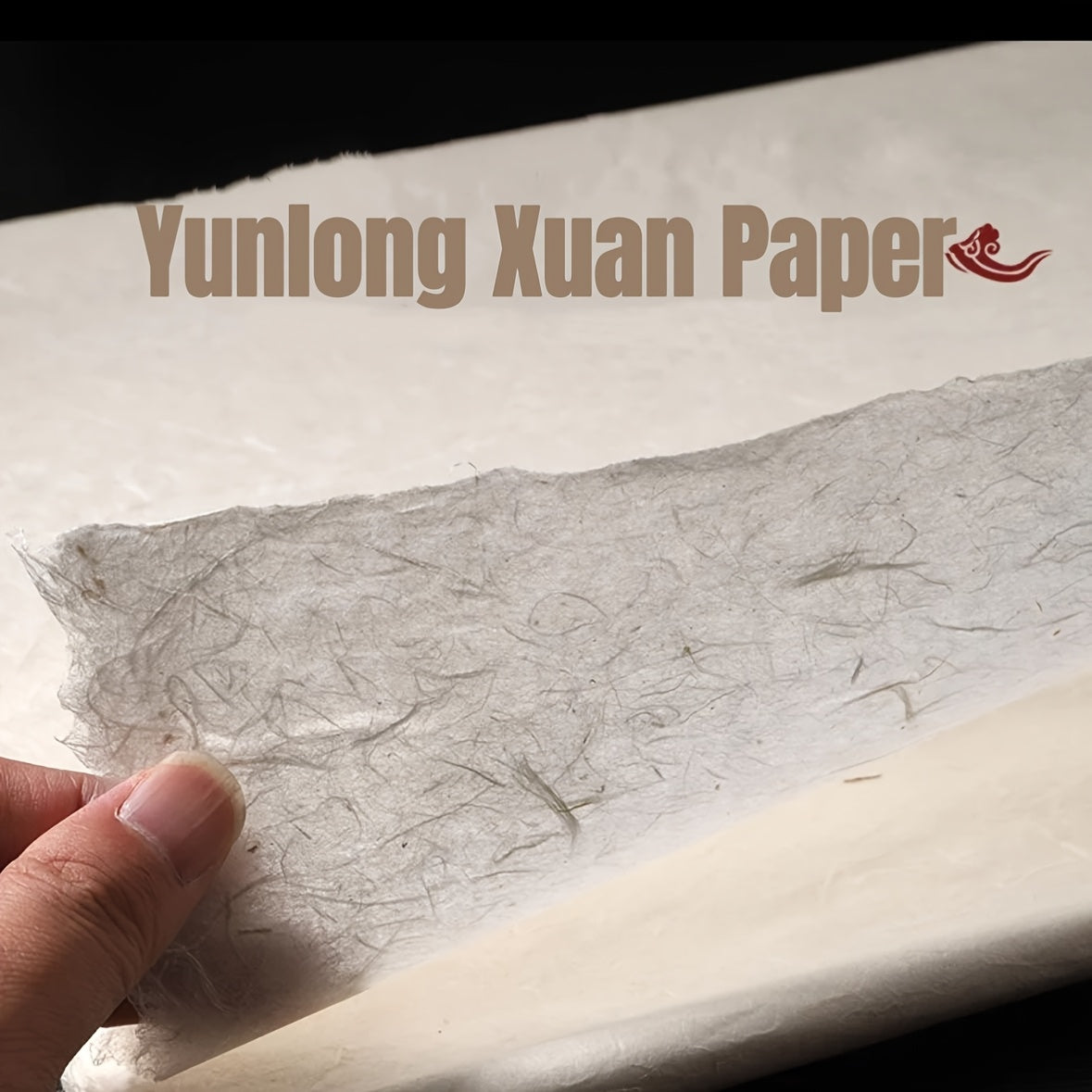 [Yunlong Plant Fiber Paper] Qingshui Yunlong Handmade Rice Paper for Calligraphy, Watercolor, Gift Wrapping, and Craft Projects, Premium Plant Fiber Paper