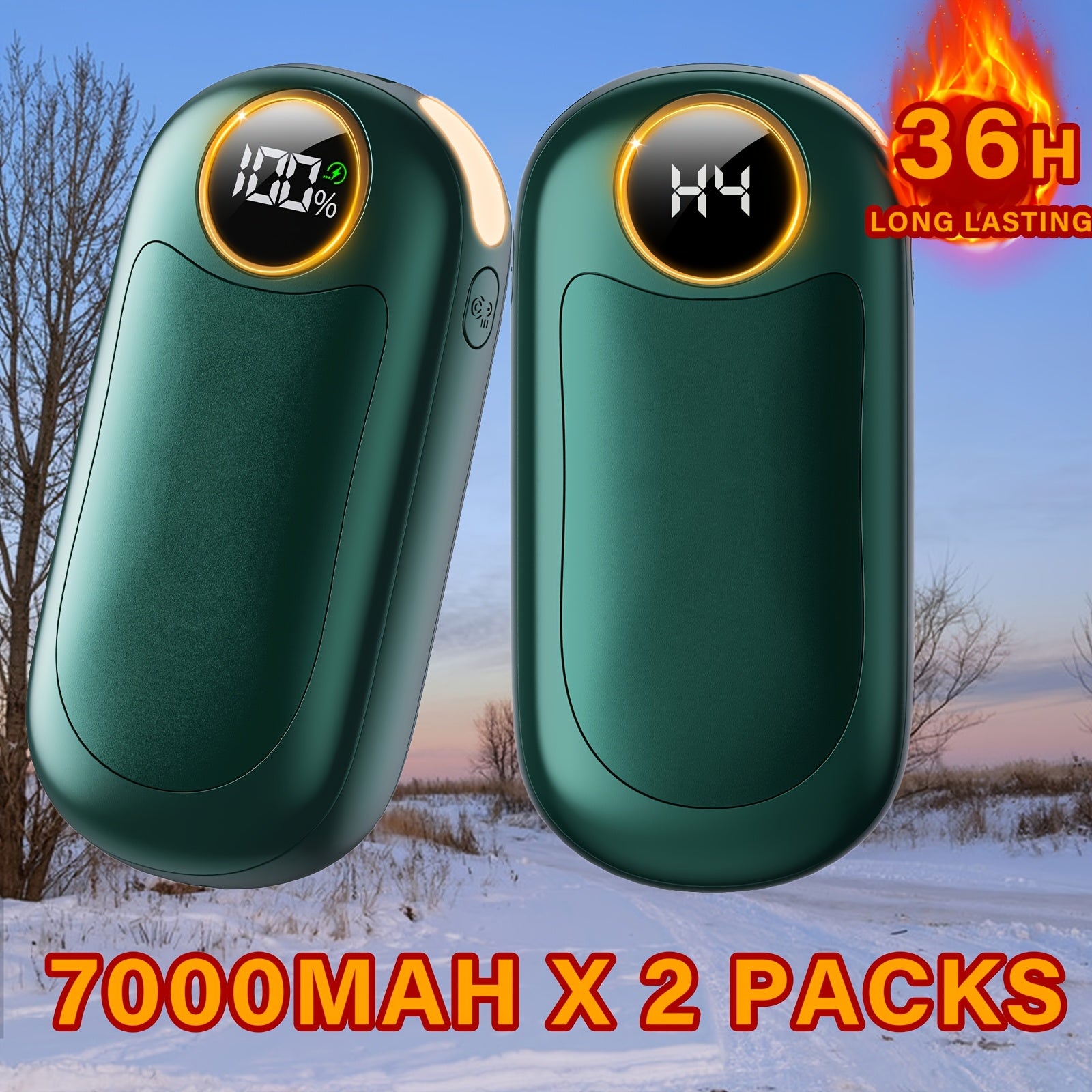 Pair of 36H Rechargeable Electronic Heating Bags, Convenient Gift