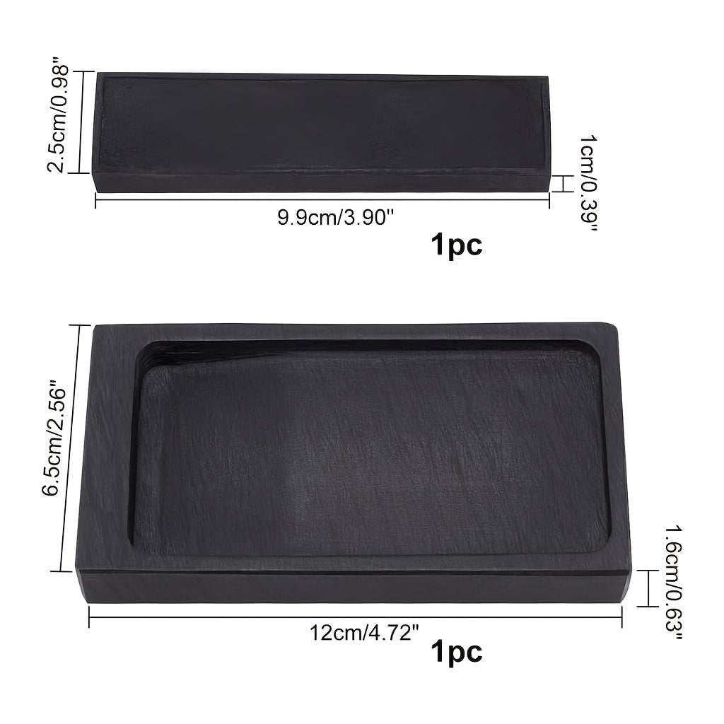 [Traditional Inkstone Set] 2pcs Chinese Calligraphy Inkstone Set | Traditional Inkstone for Ink Painting, New Year Couplets, and Calligraphy Practice - Daisan Mart