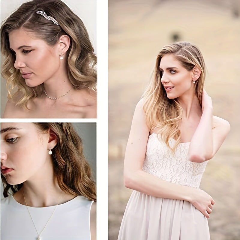 Elegant 925 Silver Faux Pearl Earrings