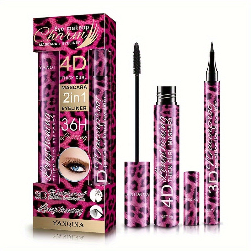 Waterproof Mascara Set - Curl &amp; Thick, Leopard Print