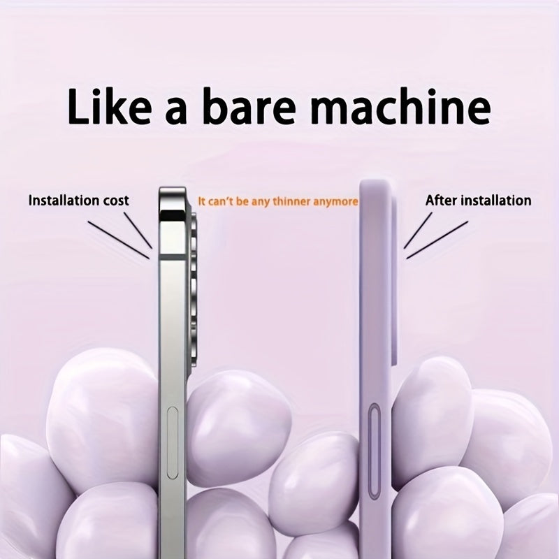 Ốp Lưng Silicon Cao Cấp Bảo Vệ Ống Kính iPhone