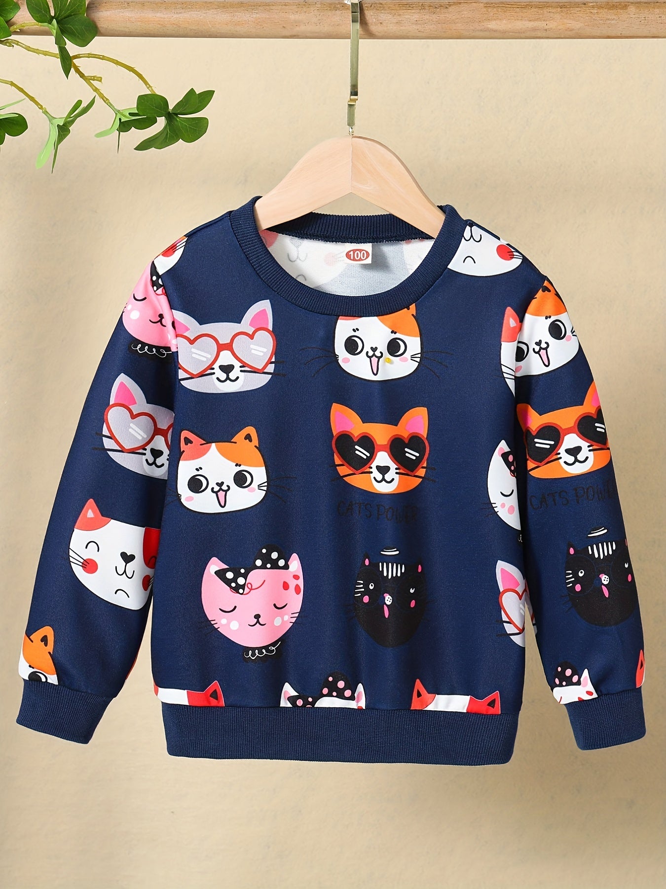 Áo nỉ nữ họa tiết mèo xinh - Hồng nhạt, trẻ trung - Daisan Mart