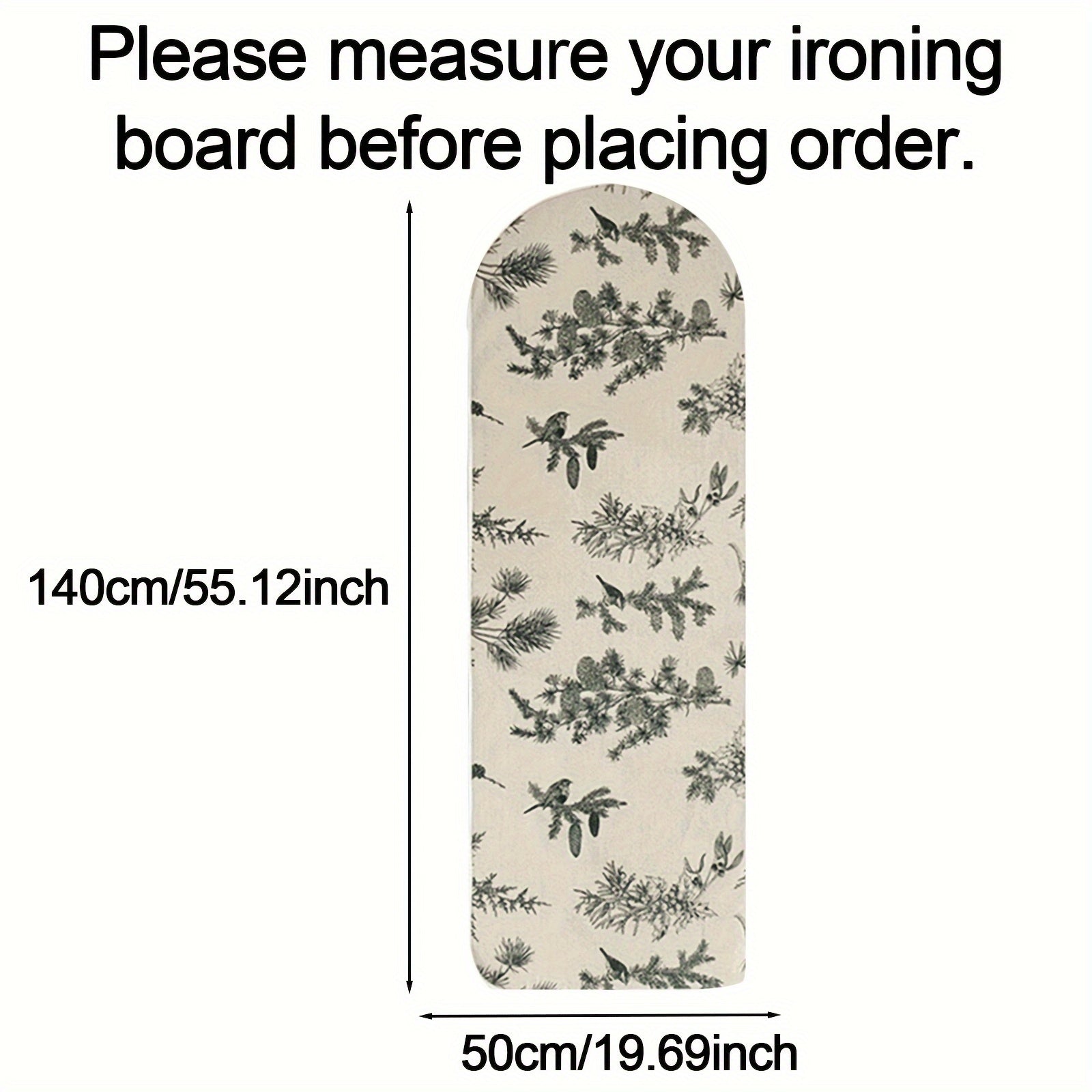 Scratch-Resistant Iron Cover, Green Pine Pattern