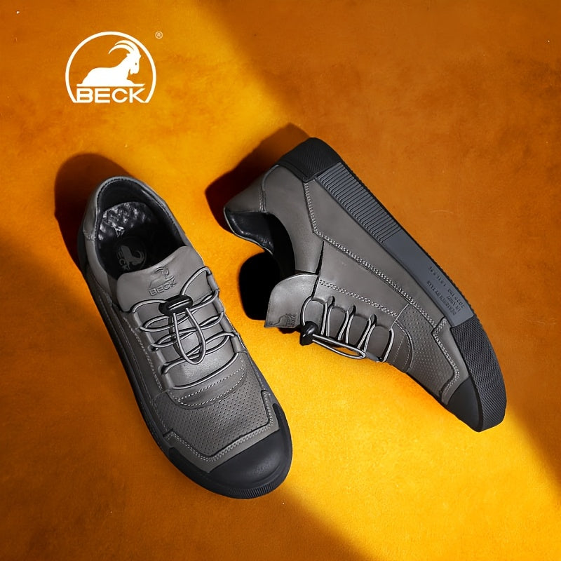 Elegant Men's Leather Shoes, Non-slip Sole, Soft