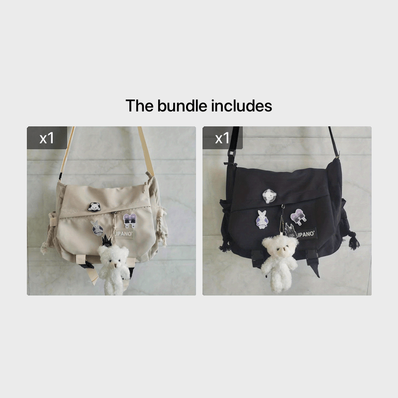 Men's Canvas Crossbody Bag, Spacious, Convenient for Laptop