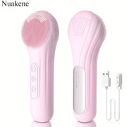 Nuakene 2in1 Magnetic Charging Facial Cleansing Brush, 5 Massage Modes