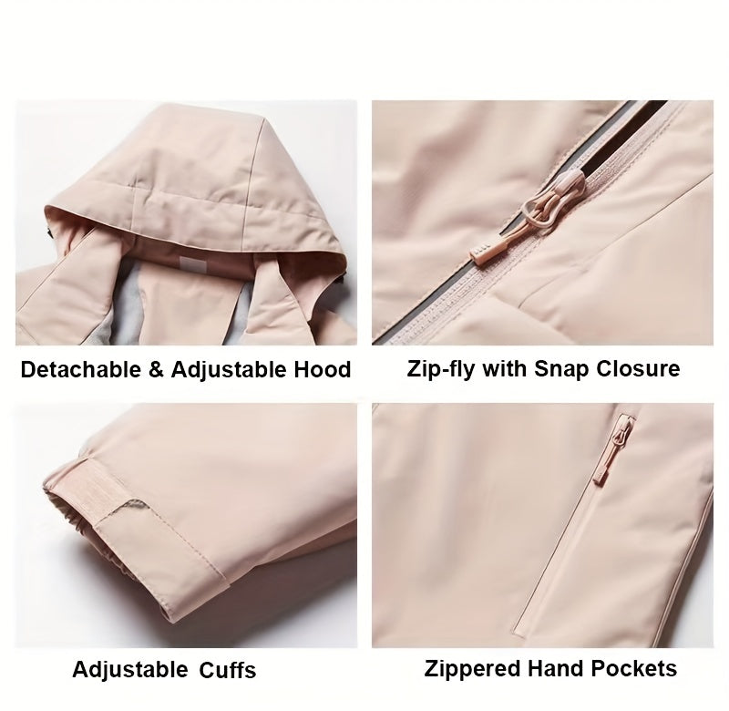 Women's Autumn Winter Windproof Fleece Lined Sports Jacket