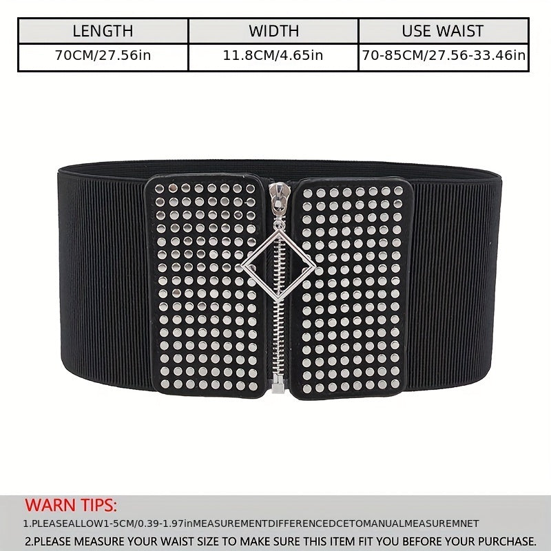 Đai Lưng Co Giãn Đính Đinh Phong Cách Gothic Nữ - Daisan Mart