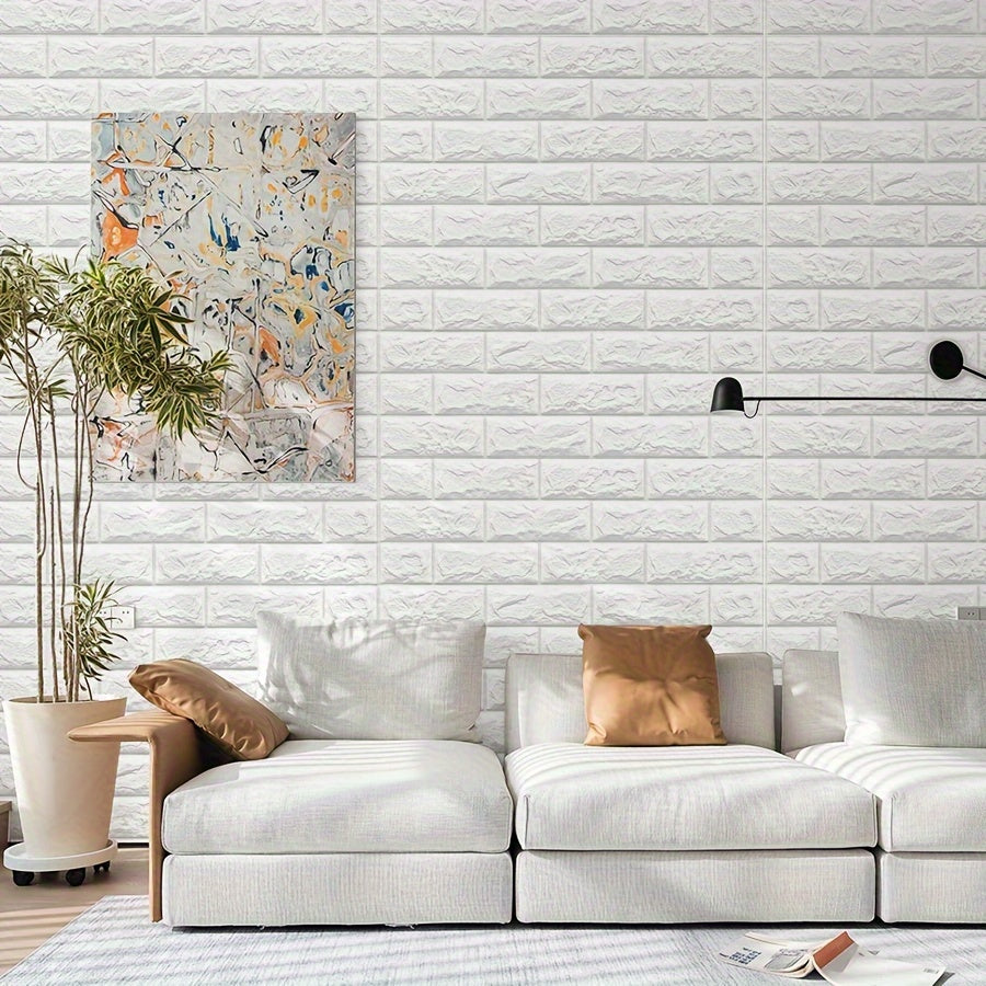 3D Self-Adhesive Waterproof Foam Brick Wallpaper