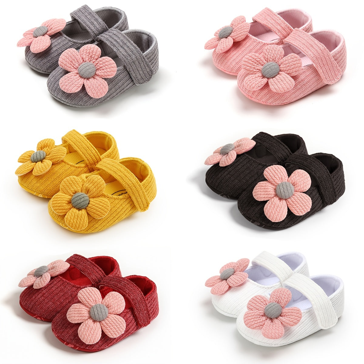 Pretty Flower Girls Shoes, Soft, Light, Breathable Sole