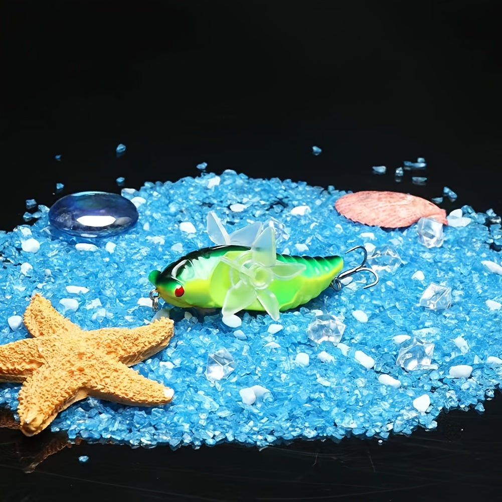 Bionic Cicada Hard Fish Lure - Spinning Fishing Bait with Propeller Treble Hook for Freshwater and Saltwater Fishing - 7.5cm/14g - Lifelike Design for Increased Catch Rates