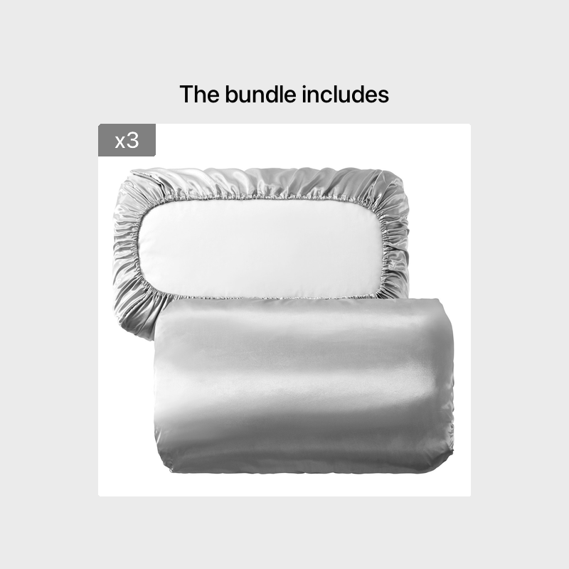 2pcs Soft And Breathable Satin Pillowcase With Elastic Cord - Perfect For A Comfortable Sleep In Your Bedroom - Daisan Mart
