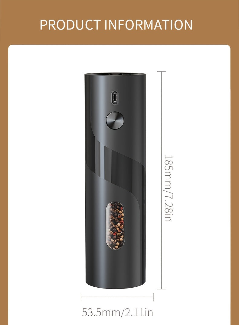 Convenient 2-piece LED automatic electric salt and pepper grinder set