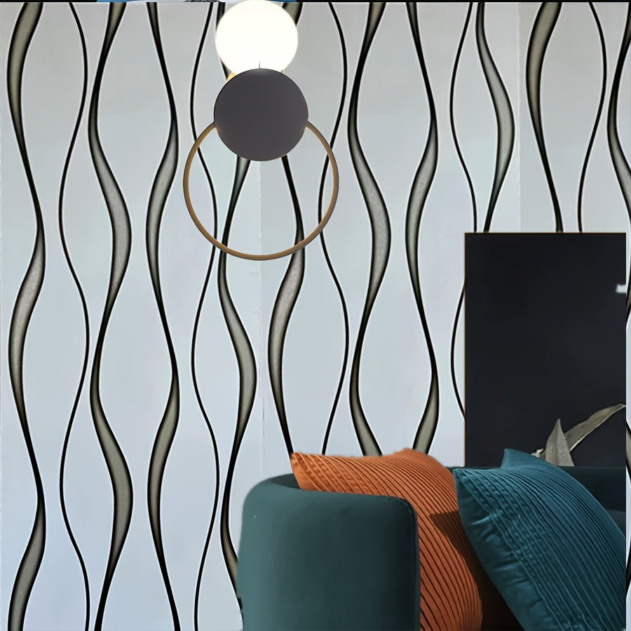 Nordic Striped 3D Self-Adhesive Moisture-Proof Wallpaper