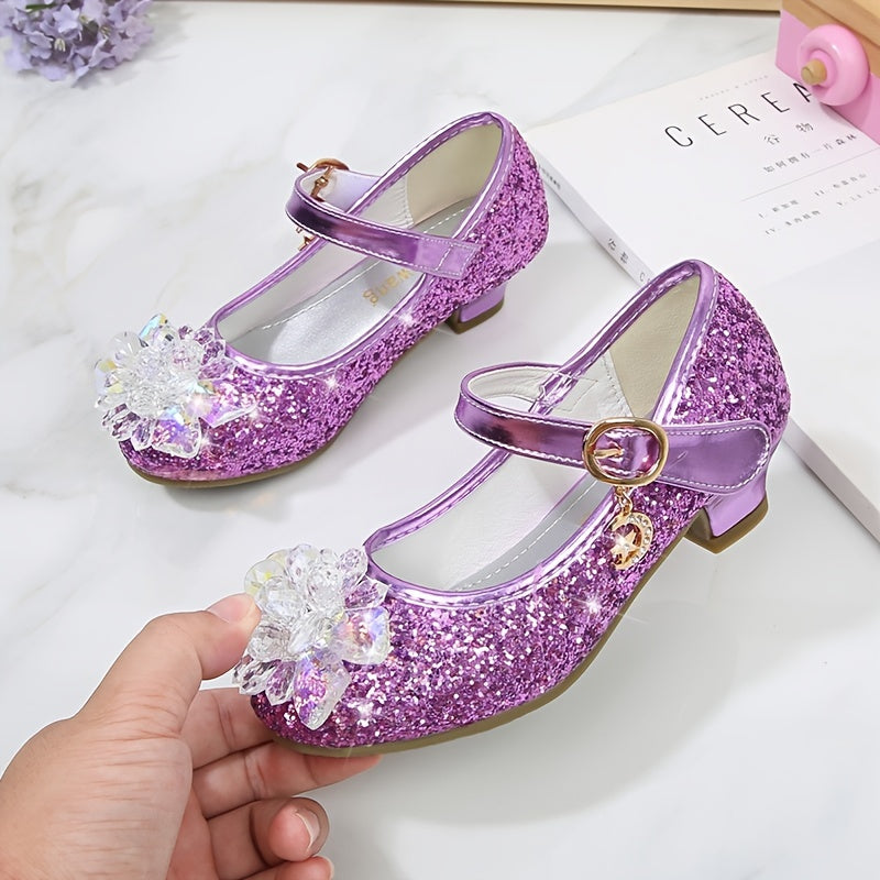 Elsa High Heels Sparkling Floral Feminine Party Shoes