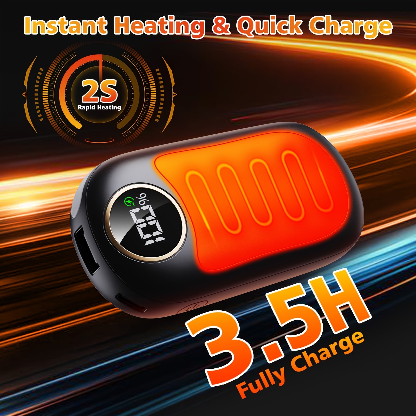 Pair of 36H Rechargeable Electronic Heating Bags, Convenient Gift