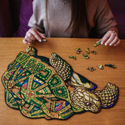 Wooden Jigsaw Puzzles For Adults&amp;14+ Years, Table Games Magic Puzzles, Unique Irregular Shaped Wood Puzzles Make A Perfect Gift For Holiday, Christmas, Birthday, Fathers Day, Mothers Day, Wise Turtle