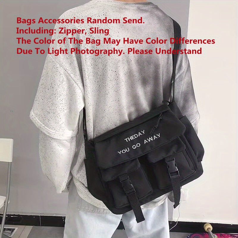 Harajuku Nylon Crossbody Bag Multi-Function for Men and Women