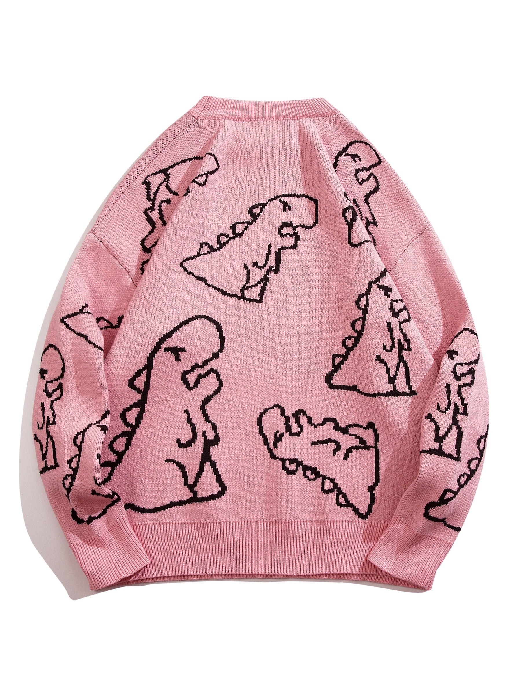 Áo len unisex khủng long xanh đen, dáng rộng, ấm áp - Daisan Mart
