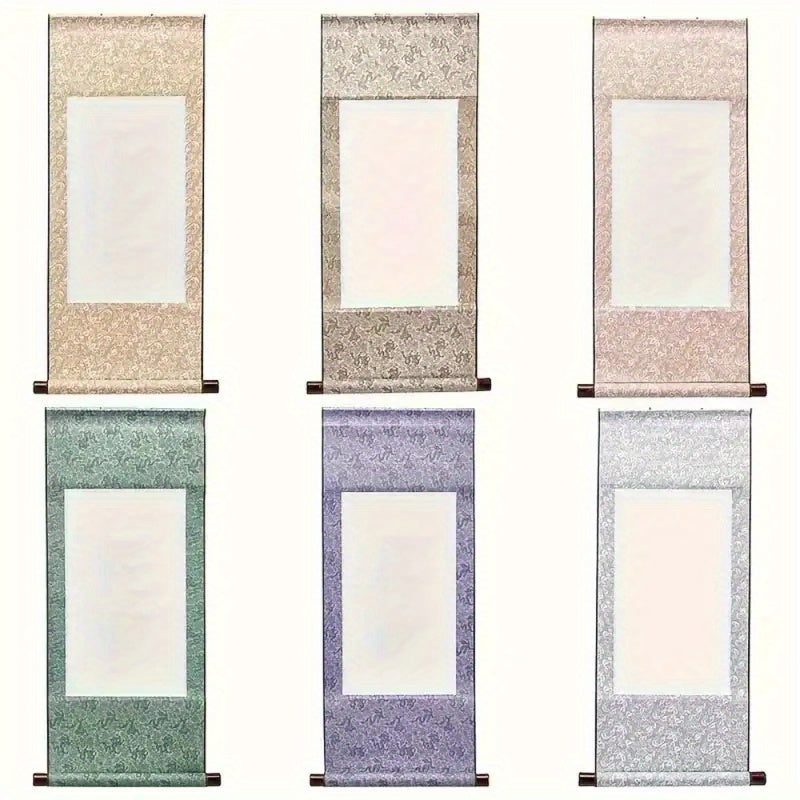 【精美書法捲軸】6卷精美書法捲軸 | 壁掛式藝術品，採用優質宣紙，圖案精美，是家居或辦公室裝飾的理想之選，也是一件精美的裝飾藝術品。