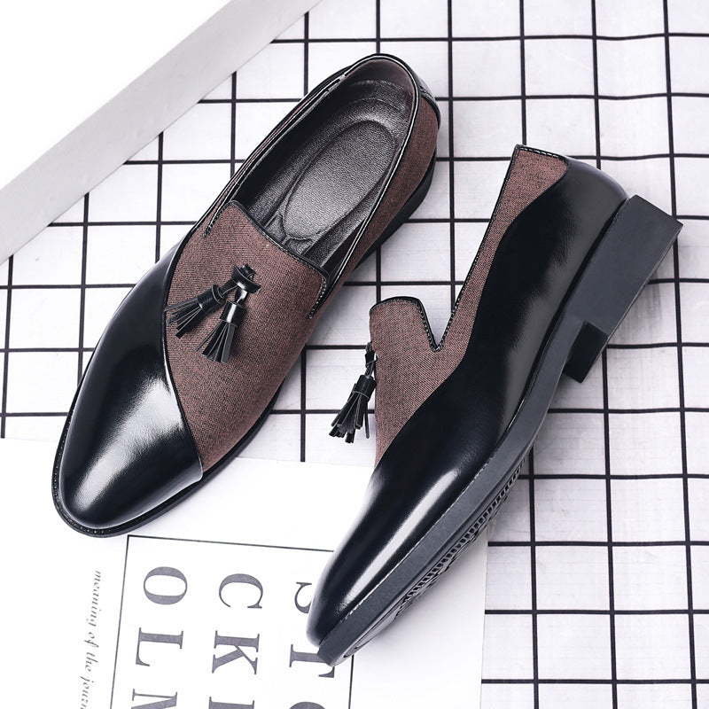 Men's Black Glossy Loafers - Elegant &amp; Luxurious