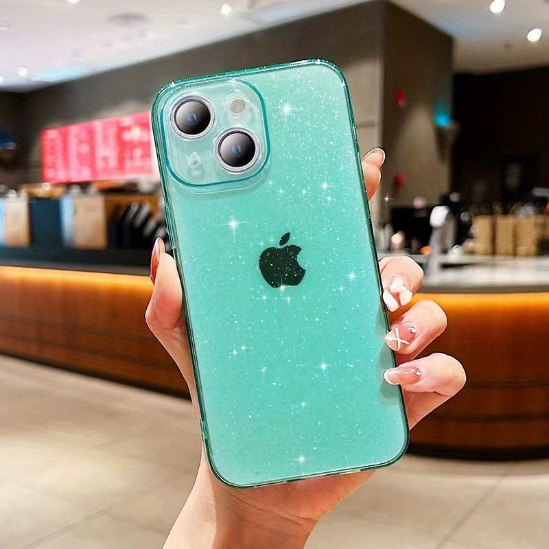 Ultra-thin, flexible, shockproof glitter iPhone case
