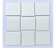 White Square Ceramic Mosaic Tiles