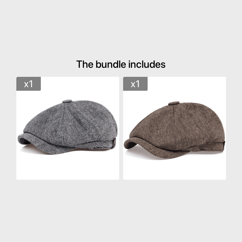 Nón Beret Retro Nam - Mũ Dệt Kim Phong Cách Cổ Điển - Daisan Mart