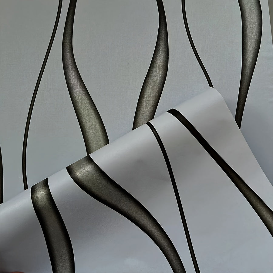 Nordic Striped 3D Wallpaper Easy to Stick, Moisture-Proof