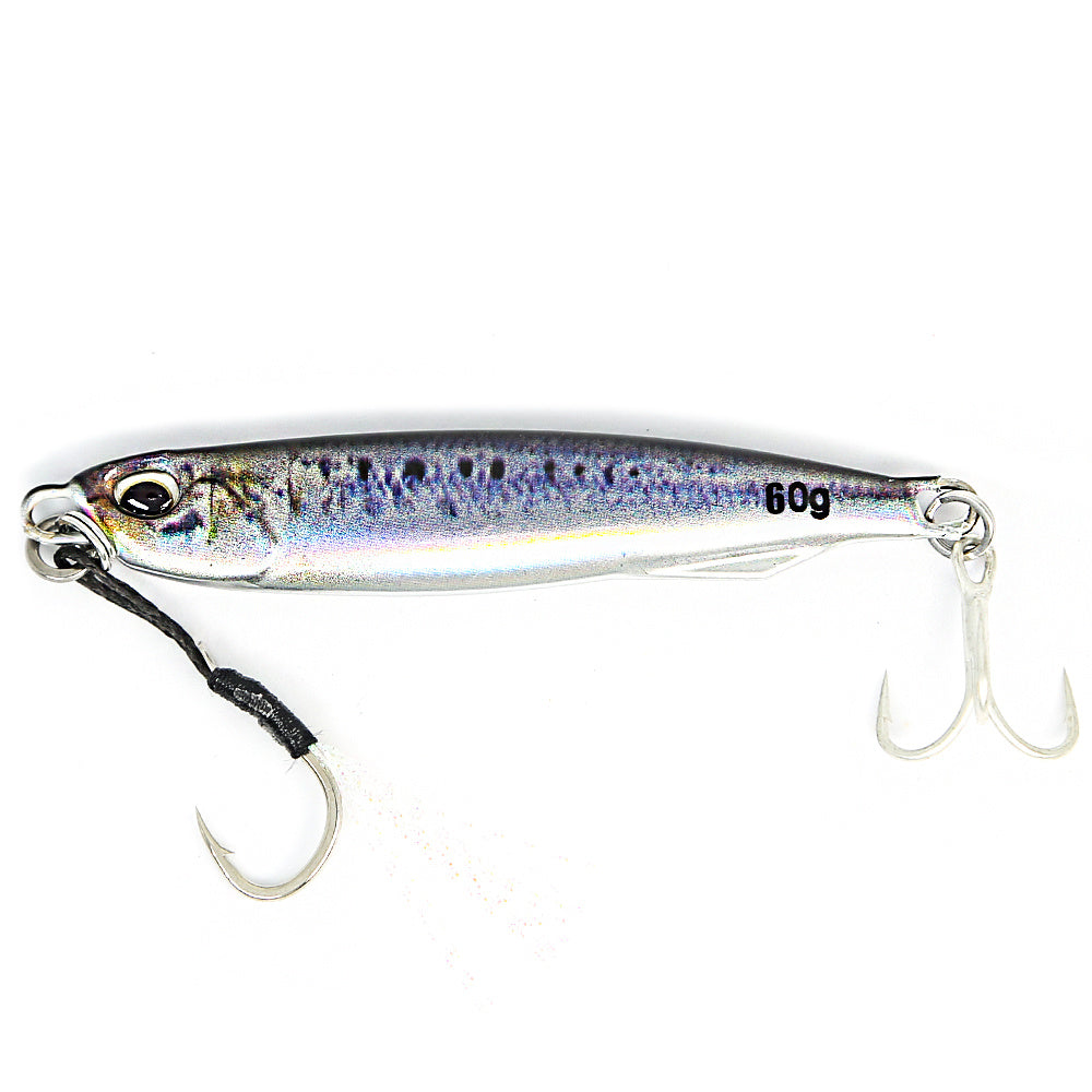 B&U Metal Cast Jig - 3D Printed Spoon Casting Jigging for Saltwater Fishing - 30G/40G/60G Artificial Bait Tackle with Enhanced Durability and Realistic Design - For Fishing Enthusiasts - Ideal Gift for Anglers